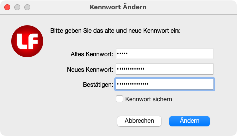 Fenster Kennwort ändern