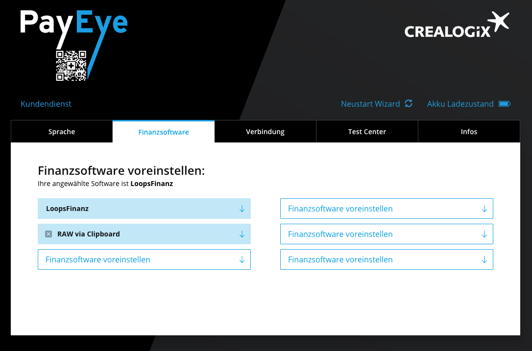 PayEye Einstellungen