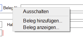 Beleg einer Buchung zuweisen