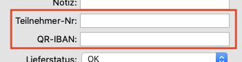 QR-IBAN und Teilnehmernummer im Kreditor