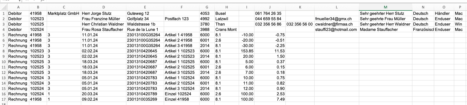 Beispiel einer .loopsdr-Datei in Excel