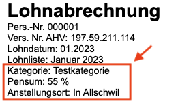 Druckvorschau mit Personendaten