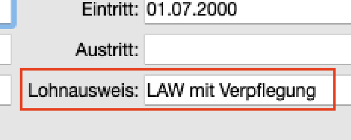 Lohnausweis-Layout Zuweisung in Anstellungen
